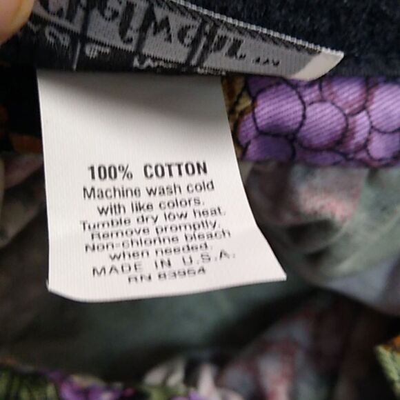 Chefwear Grape Print Apron and Hat Set Cottagecore Grandmacore - Picture 4 of 7